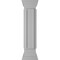 Ekena Millwork 10"W x 48"H End Newel Post with Panel, Flat Capital & Base Trim (Installation kit included) NWL10X48EPF0B0 - alternate 1